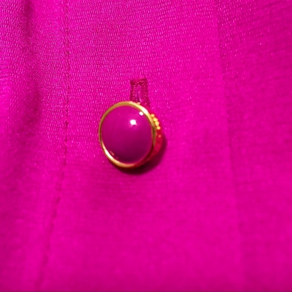 ST. JOHN 92% SILK FUSHIA BLOUSE IN EXCELLENT CONDITION FIGURE FLATTERING SIZE 12 - Picture 6 of 8